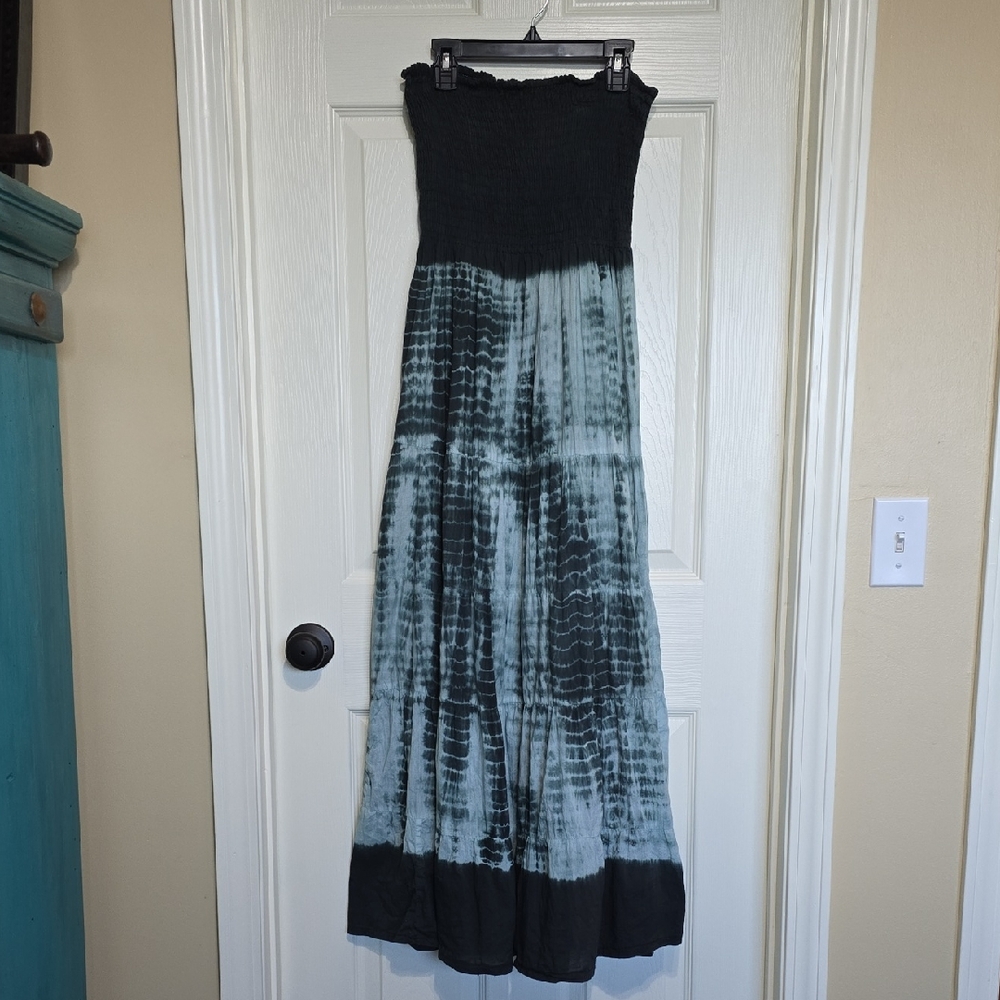 Fun Black and Gray Maxi Dress